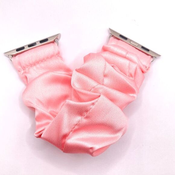 Pink scrunchie smart watch replacement band - Picture 1 of 4